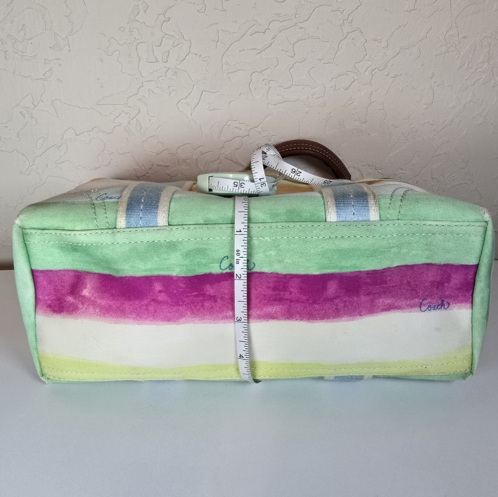 Coach Hampton Multicolor Sherbert Canvas Vintage Tote Bag With COA - Picture 14 of 17